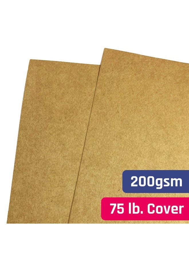 TownStix 50 Sheets, Brown Kraft Cardstock, 200 GSM (75 lb. Cover), 8.5 x 11 inches - Image 3