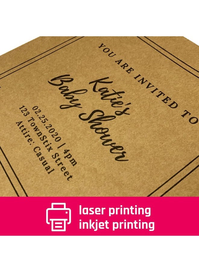 TownStix 50 Sheets, Brown Kraft Cardstock, 200 GSM (75 lb. Cover), 8.5 x 11 inches - Image 5