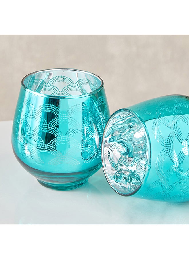 Home Box Mreya 2-Piece Glass Candleholder 9 x 9.5 x 9 cm - Image 3