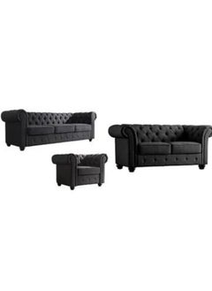 Maharat Al Bahar 6-Seater Chester Hill Sectional Sofa Set-Black UAE ...