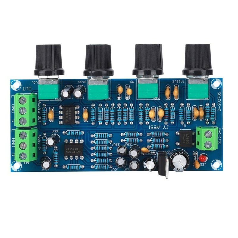 Hapivida NE5532 Preamp Tone Board Single Power Supply Volume Bass Treble Control 12V 24V DC Audio Amplifier - Image 2