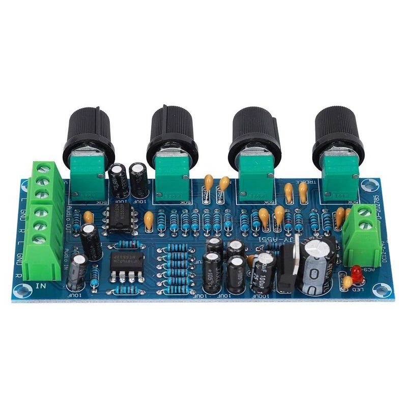 Hapivida NE5532 Preamp Tone Board Single Power Supply Volume Bass Treble Control 12V 24V DC Audio Amplifier - Image 5