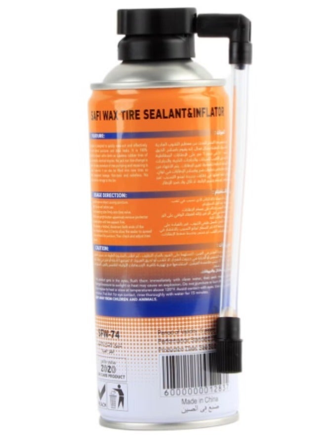 سافي واكس Safi Wax Tire Sealant & Inflator | عازل بنشر ومنفاخ إطارات | 450 مل - Image 3