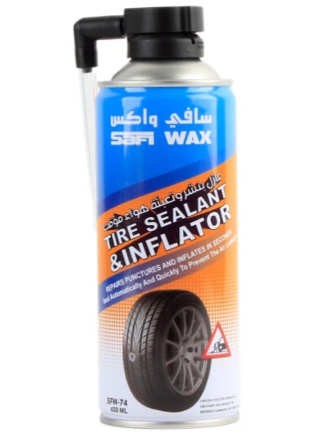 سافي واكس Safi Wax Tire Sealant & Inflator | عازل بنشر ومنفاخ إطارات | 450 مل - Image 2