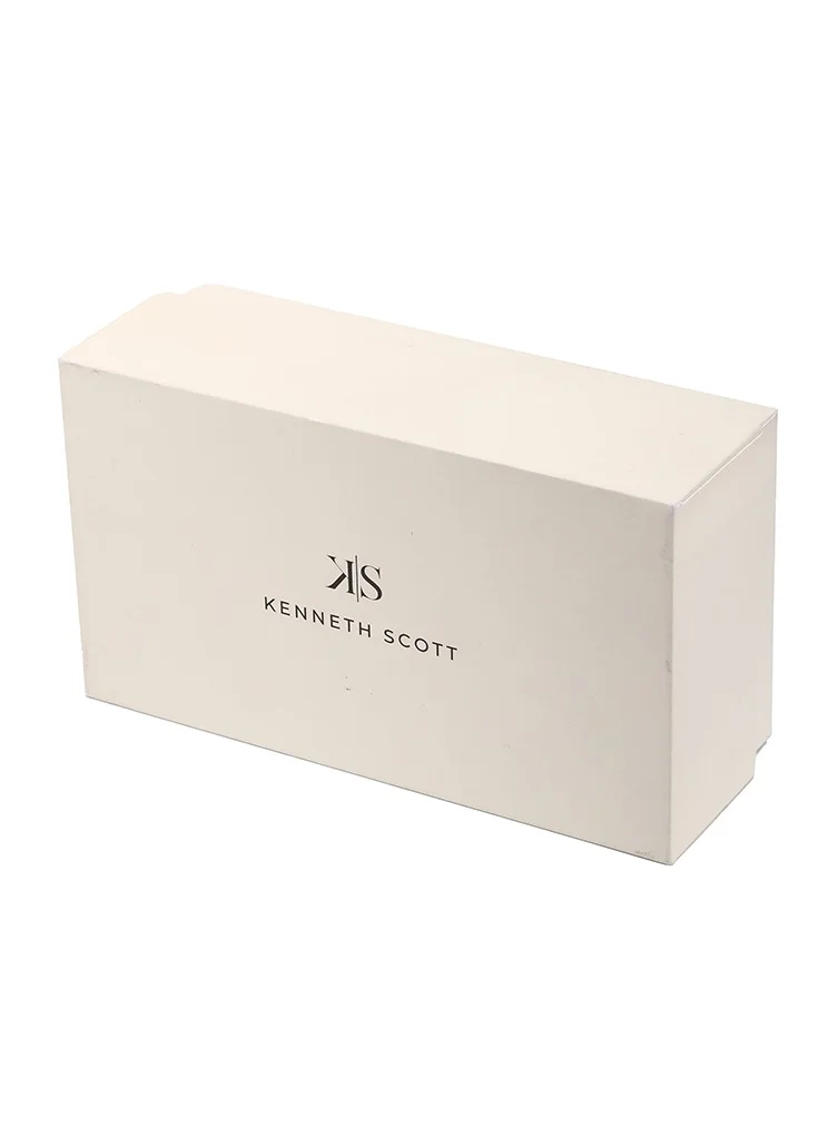 KENNETH SCOTT Kenneth Scott K23040-SLBX Men Analog Display Watch & Polyurethane Strap Black