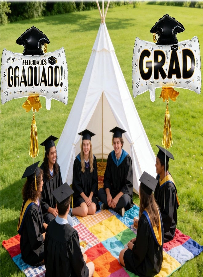 Soochat Graduation Cap Balloons Graduation Hat Balloon Grad Diploma Balloon for Grad Party Decorations Supplies 2Pcs - Image 4