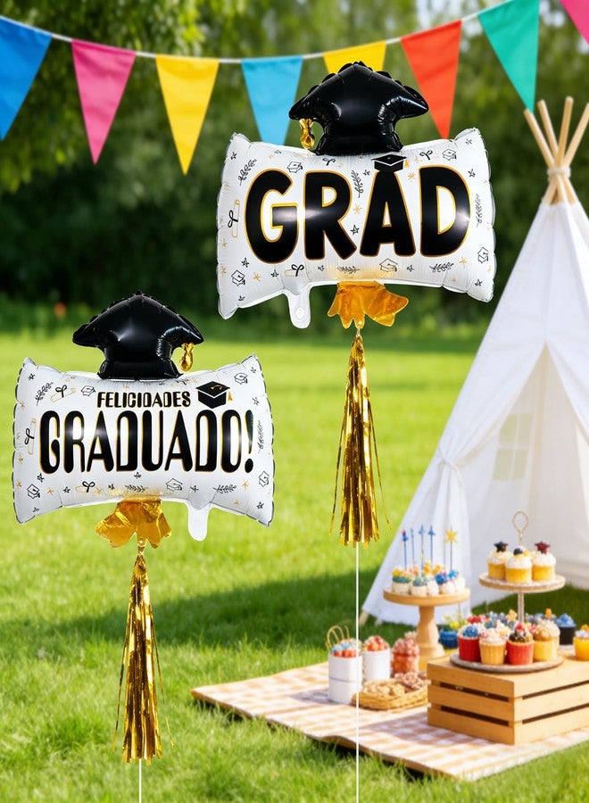 Soochat Graduation Cap Balloons Graduation Hat Balloon Grad Diploma Balloon for Grad Party Decorations Supplies 2Pcs - Image 3