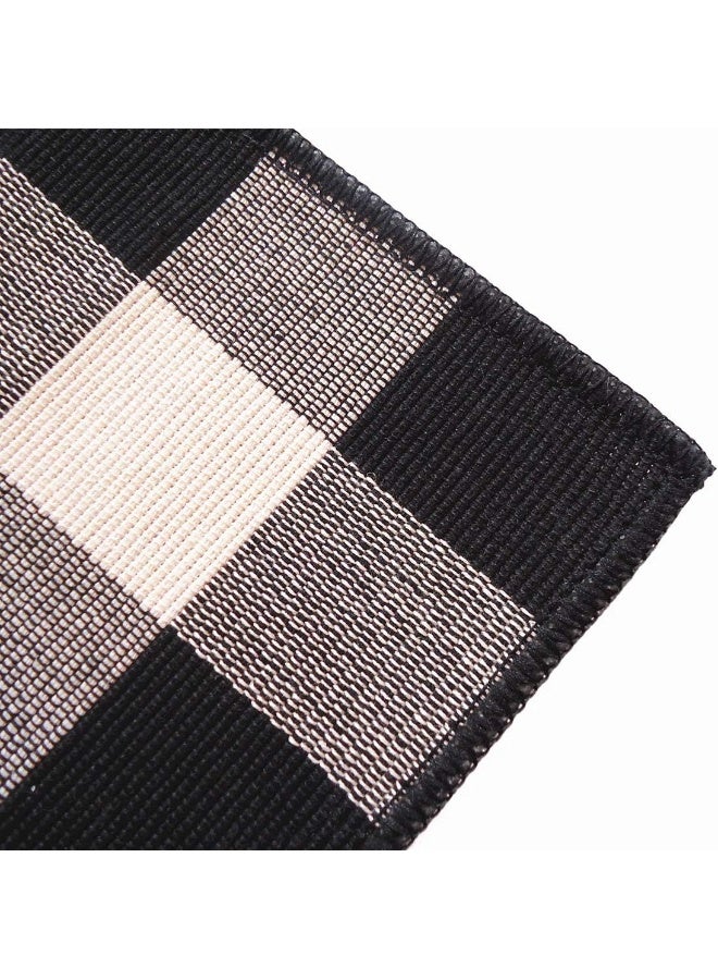 UKELER Placemats Set of 4 - Buffalo Check Plaid Placemats 100% Cotton Plaid Woven Placemats Washable Decorative Heat - Image 5