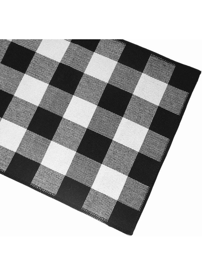 UKELER Placemats Set of 4 - Buffalo Check Plaid Placemats 100% Cotton Plaid Woven Placemats Washable Decorative Heat - Image 4