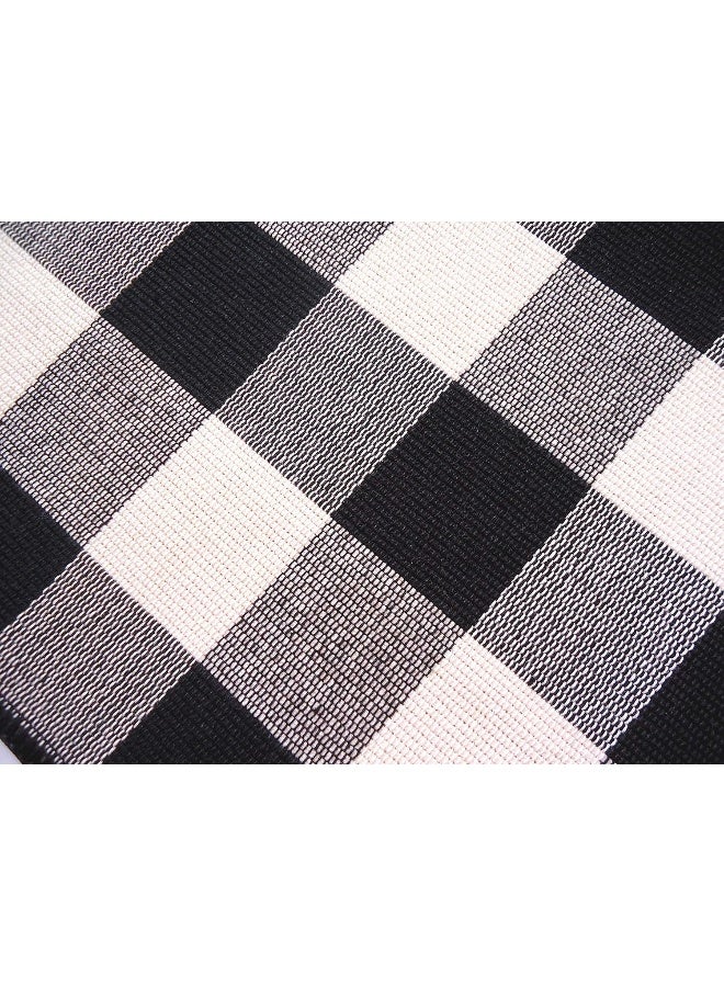 UKELER Placemats Set of 4 - Buffalo Check Plaid Placemats 100% Cotton Plaid Woven Placemats Washable Decorative Heat - Image 3