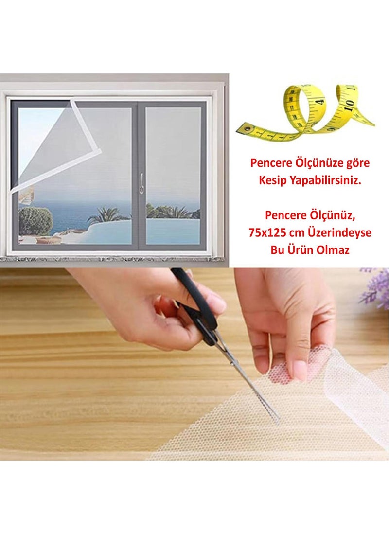 Nzb - Ready-made Fly Screen Single Layer Detachable Practical Washable Window White Door Fly Screen 75X125 cm - Image 1