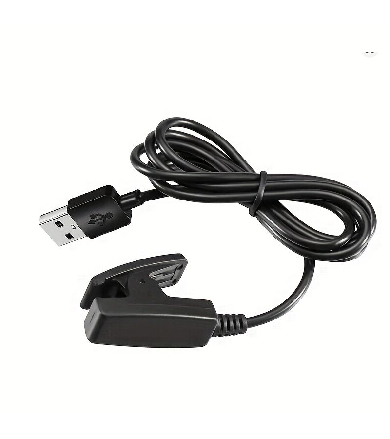 كابل شحن USB أسود للمشبك للساعات الذكية Garmin Vivomove Lily Forerunner Forerunner Foreathlete - Image 3