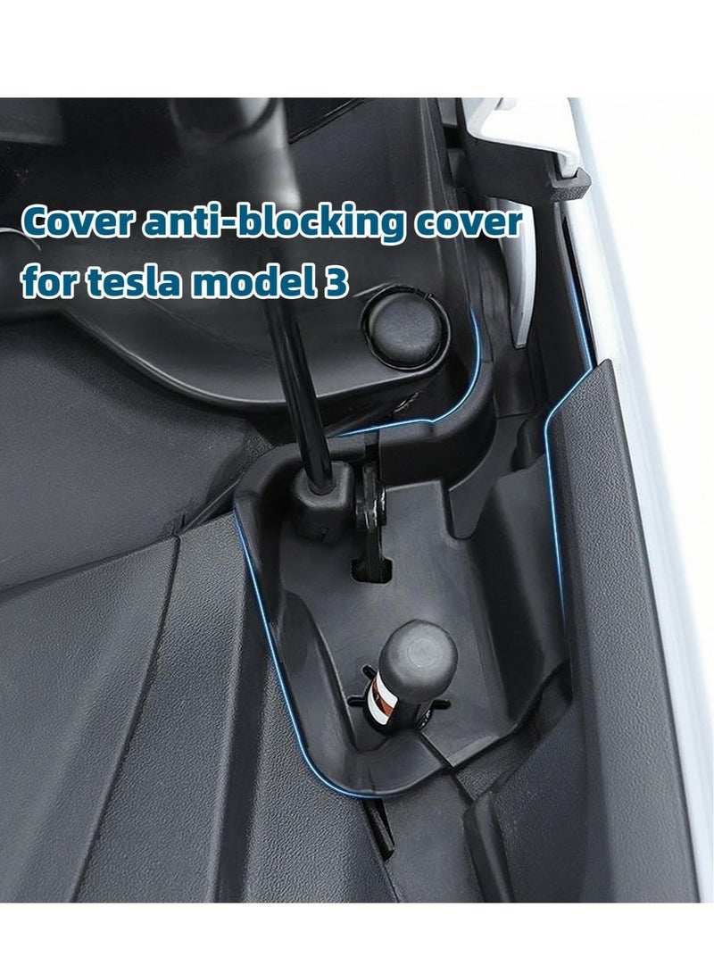Excefore 2 PCS Front Trunk Cabin Anti-Blocking Cover for Tesla Model 3, Preventer Cover for Front Spare Compartment, Premium TPE Material, Protective Cover Interior Modification Accessories  - Image 2