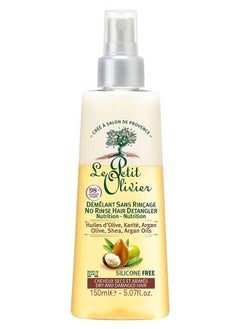 LE PETIT OLIVIER Nutrition No Rinse Hair Detangler - Olive, Shea, Argan Oils - Detangles and Repairs - Enriched With Natural Origin Ingredients - For Dry And Damaged Hair - Silicone Free - 5.07 oz 