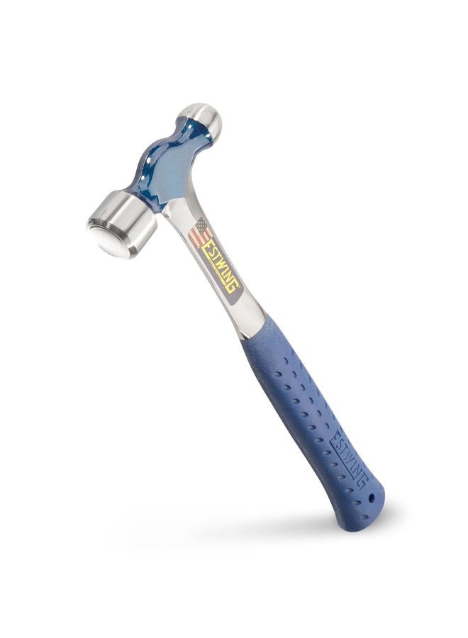 ESTWING Ball Peen Hammer - 16 oz Metalworking Tool with Forged Steel Construction & Shock Reduction Grip - E3-16BP - Image 1