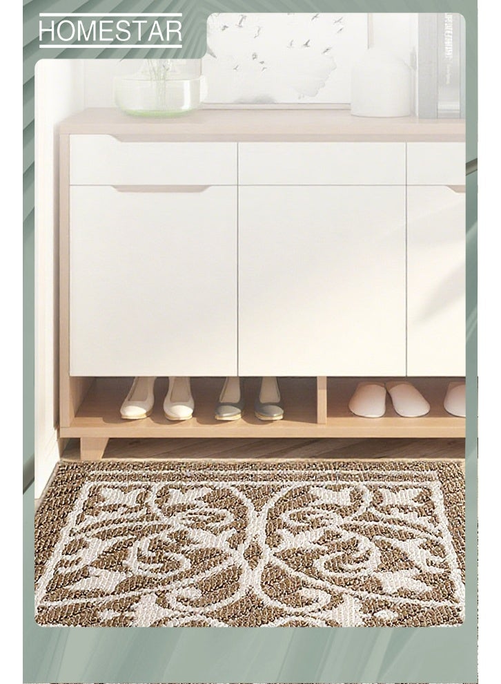 هومستر الباب سجادة داخلية لمدخل سجادة أرضية داخل الباب سجادة المدخل الأمامي دخول سجادة غير انزلاق غسل 50 * 80 سم بني - Image 2
