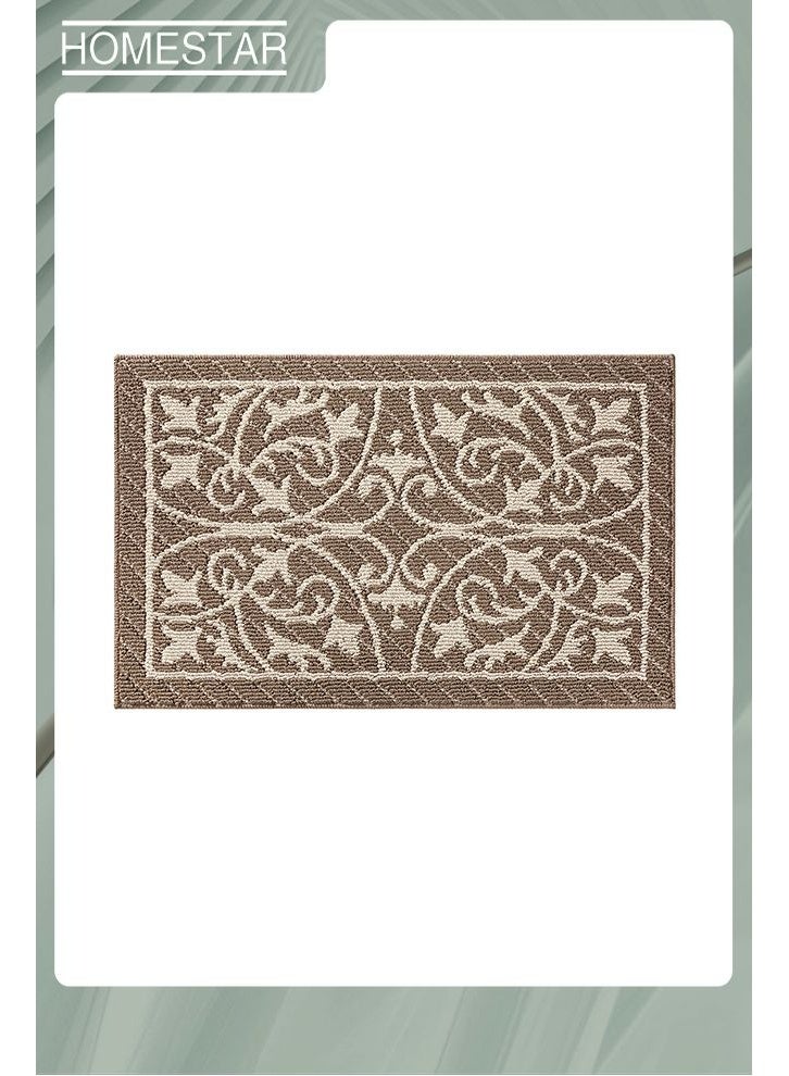 هومستر الباب سجادة داخلية لمدخل سجادة أرضية داخل الباب سجادة المدخل الأمامي دخول سجادة غير انزلاق غسل 50 * 80 سم بني - Image 3