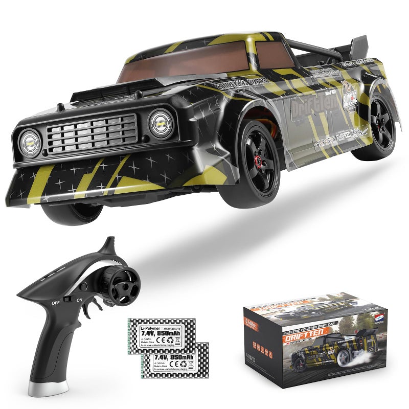 HAIBOXING 118 Scale RC Cars 2196 Drift RC Car 28 KMH High Speed with Gyro 24 Ghz Electric Vehicle RTR 4X4 Remote Control Cars Drifting Race Toys for Adults Boys Girls Kids Gifts with Two Batteries - Image 2