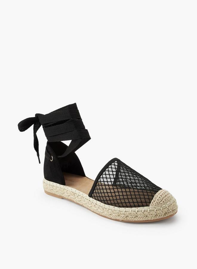 Peppermint Girls Mesh Ankle Strap Espadrille Shoes - Image 2