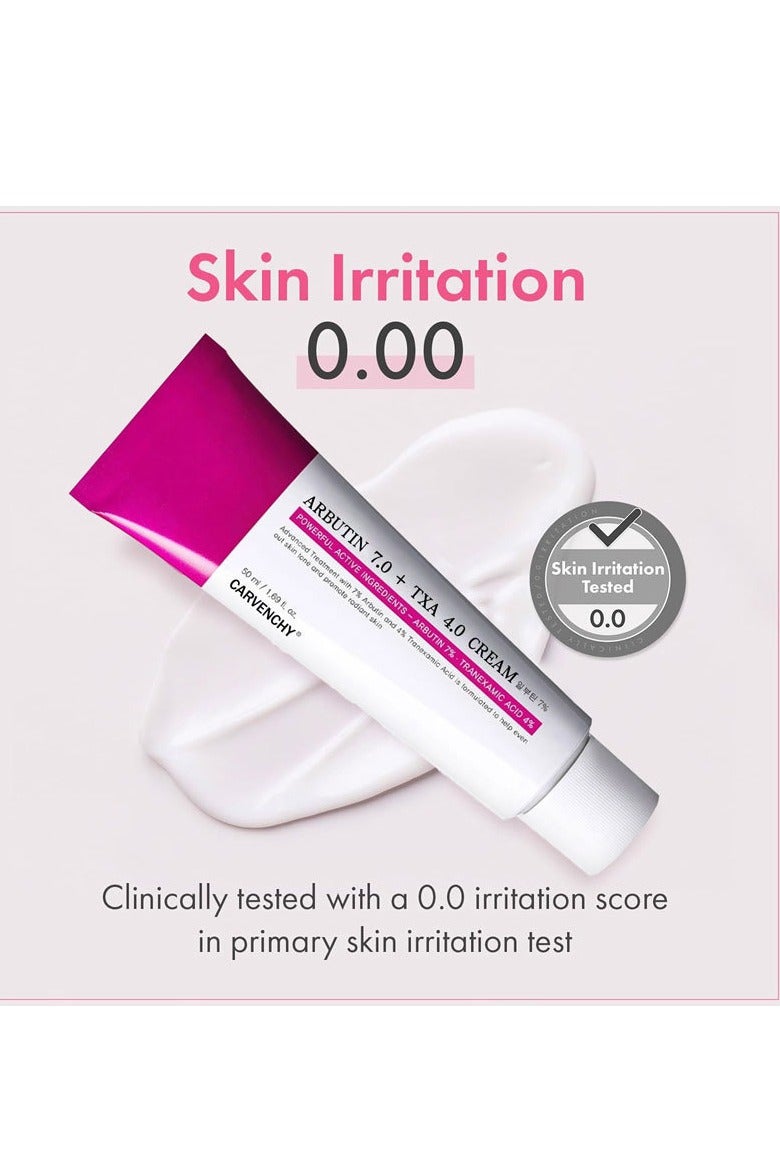 CARVENCHY 2-*Pack Arbutin 7% + Tranexamic Acid 4% Cream, 70,000ppm Arbutin, 40,000ppm TXA, Niacinamide, Glutathione, Supports Even Skin Tone, Enhances Skin Clarity, Korean Skin Care, 50ml, 1.69 fl.oz - Image 5