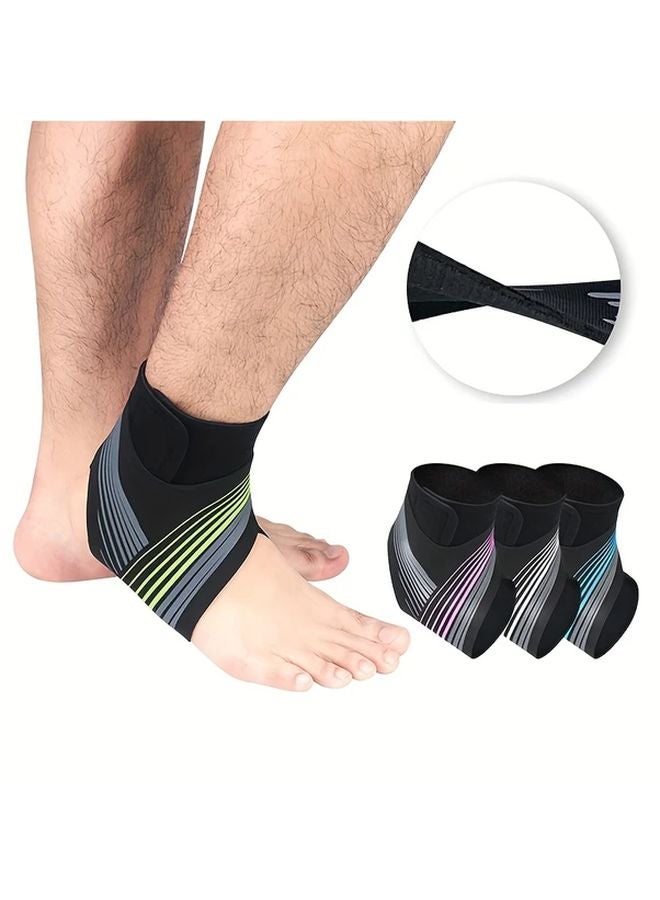 Blue Ankle Braces Adjustable Compression Support Sleeves For Sports Unisex - Image 4