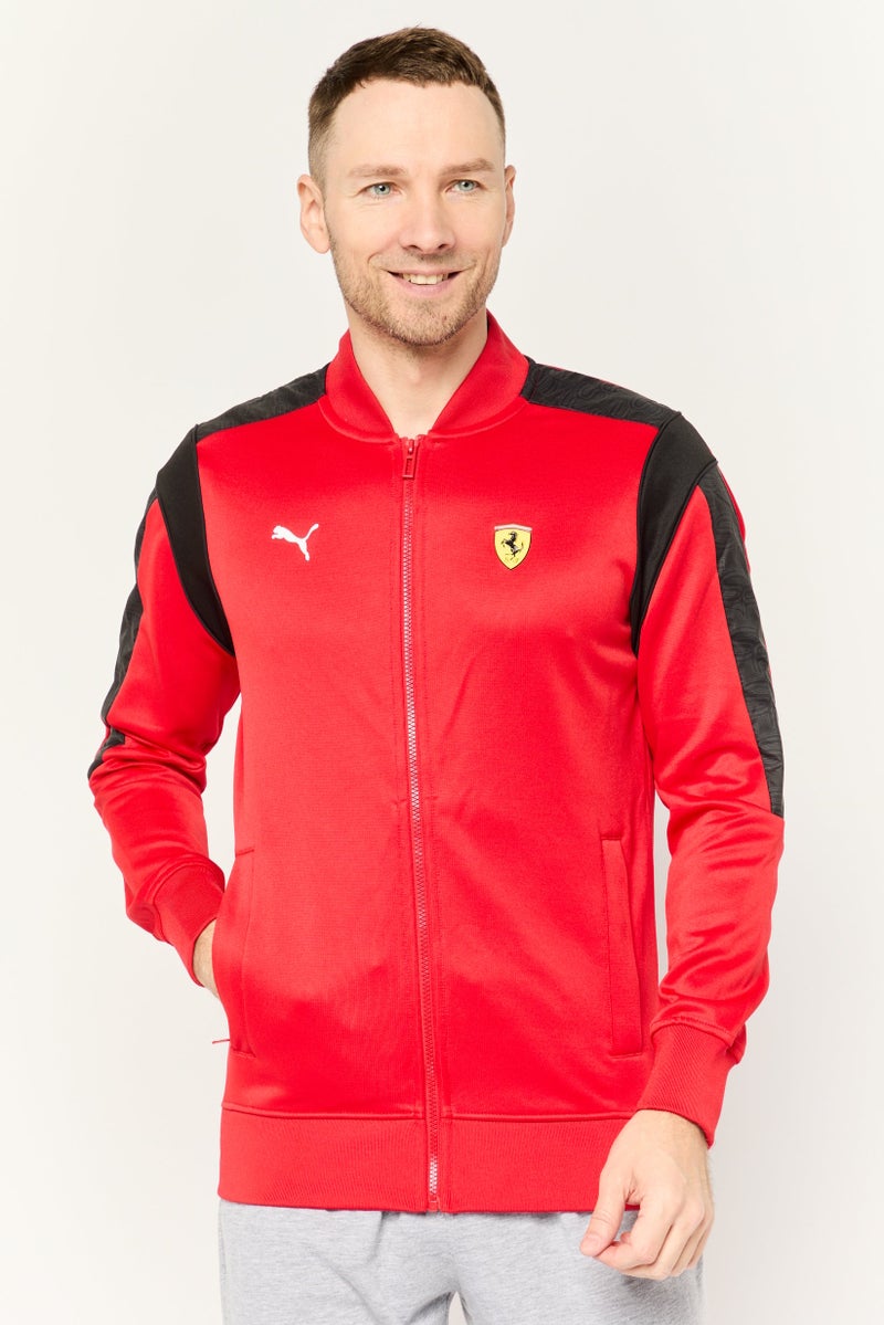 PUMA جاكيت رياضي للرجال بأكمام طويلة مناسب لسباق Mt7 في الهواء الطلق، أحمر - Image 1