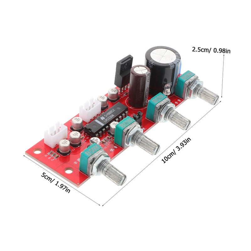 لوحة تحكم مضخم الصوت مع مكبر صوت أولي للتحكم في مستوى الصوت والنغمة لتسجيل الموسيقى والترفيه المنزلي - Image 3