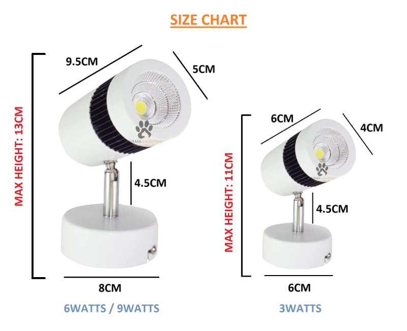 Mufasa 9 Watts White Body LED Spot Focus Wall Light 13Cm Height (Warm White, Aluminium Body) - Image 3