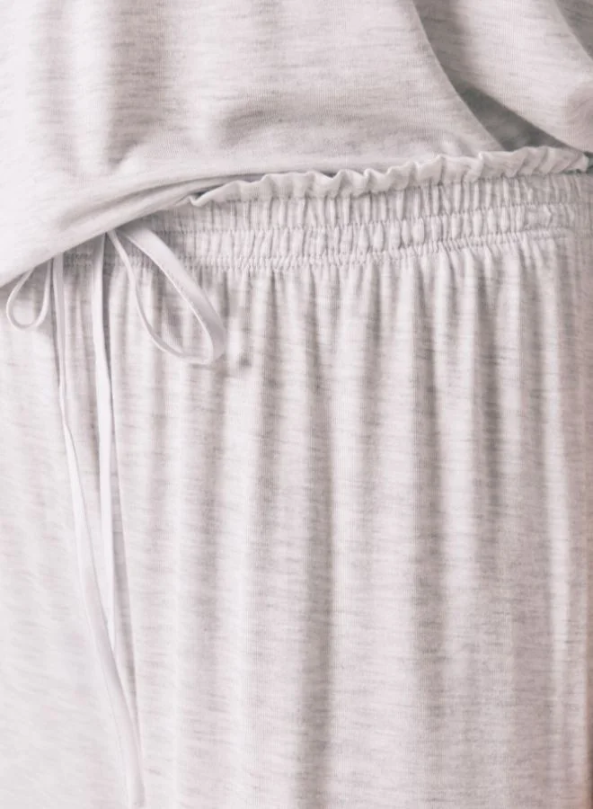women'secret Soft Touch Gray Viscose Capri Pyjamas