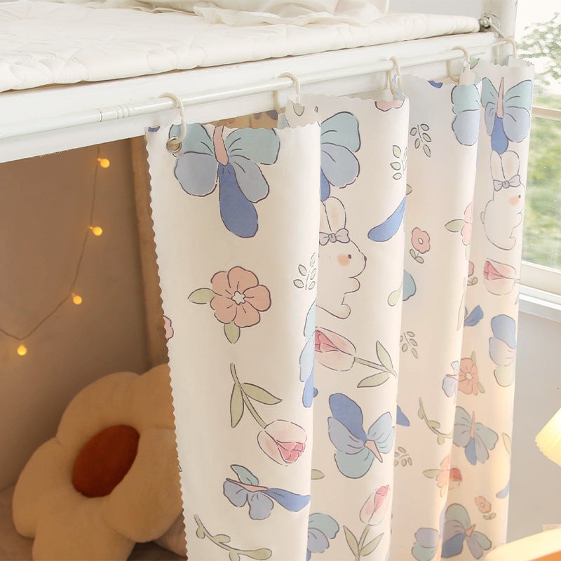 Sunny Day Student Dormitory Bed Curtain – Breathable Polyester Shade for Single Bunk - Image 4