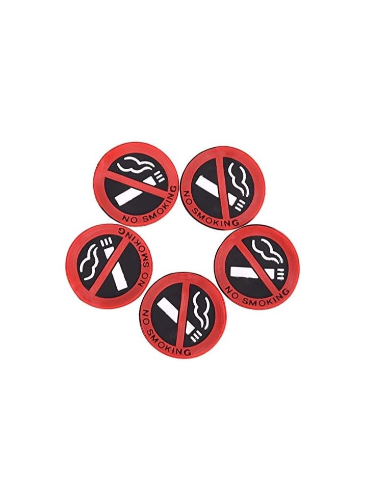 SOLDOUT 5 PCS No Smoking Warning Sign Decal Sticker for Car, Cab, Taxi (Pack of 5)  - Image 1
