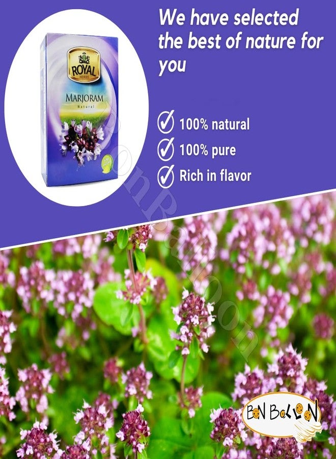 bonballoon Royal Tea Egyptian Marjoram Tea Bags Pure Natural Flavor Herbal Flower No Caffeine No Artificial Flavors No Additives Traditional Spice 48 Tea Bags - Image 4
