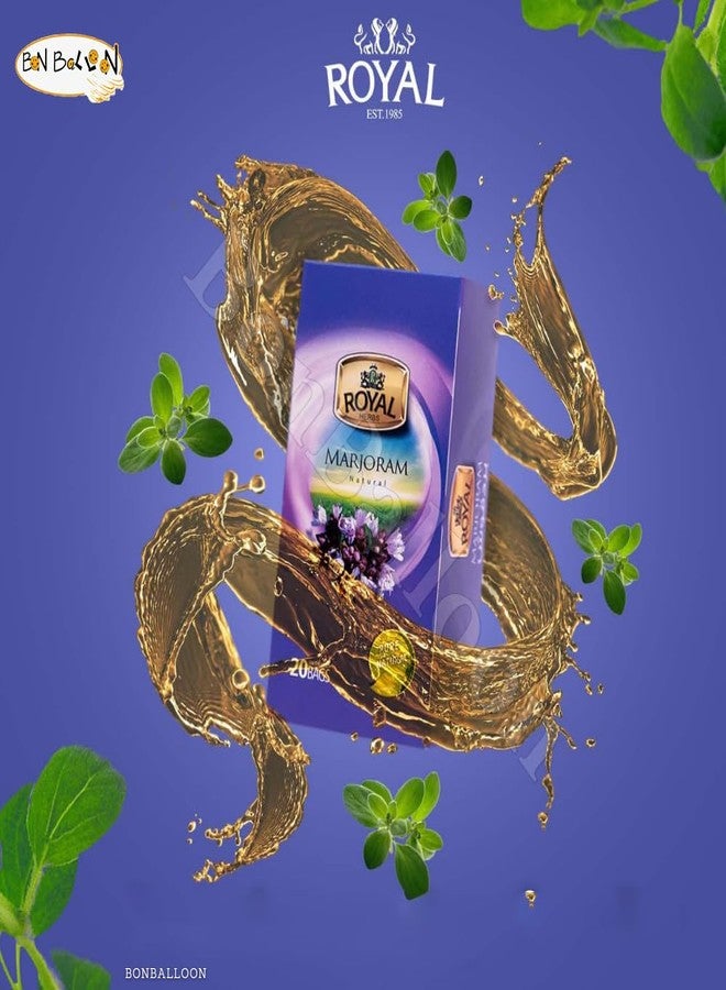 bonballoon Royal Tea Egyptian Marjoram Tea Bags Pure Natural Flavor Herbal Flower No Caffeine No Artificial Flavors No Additives Traditional Spice 48 Tea Bags - Image 5