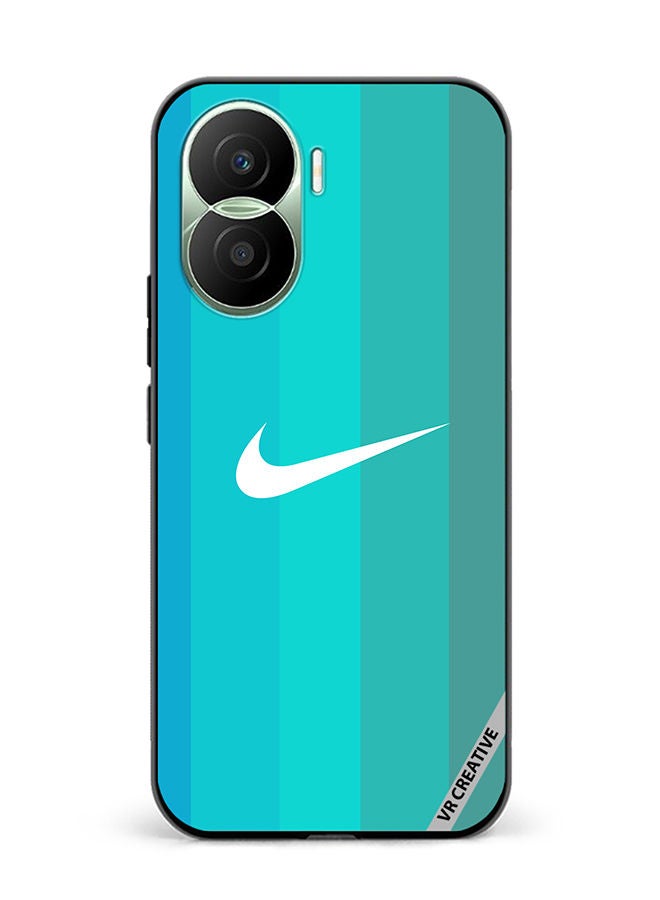 VR CREATIVE غطاء حماية لجهاز Honor Play7T Pro بتصميم شعار Nike باللون التركوازي متعدد الألوان - Image 1