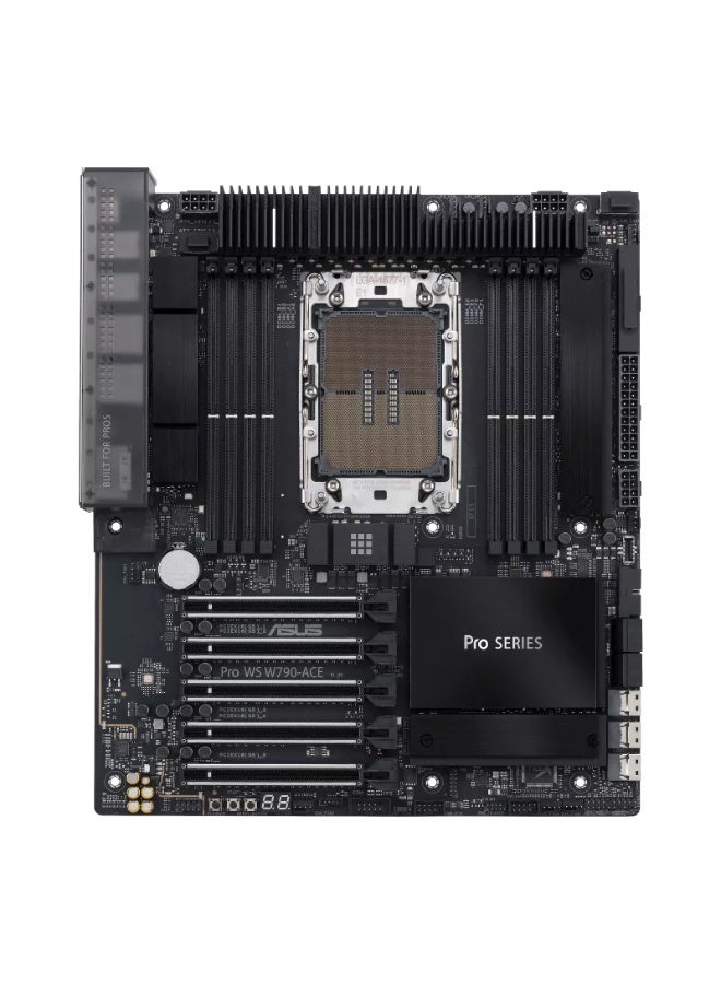 ASUS PRO WS W790-ACE Workstation Motherboard, Intel W790 LGA 4677, Supports Xeon W-3400/W-2400, 8x DDR5 ECC RDIMM up to 2TB, 5x PCIe 5.0 x16, 2x M.2, 4x SATA 6Gb/s, 10Gb + 2.5Gb LAN, CEB Form Factor | 90MB1C70-M0EAY0 - Image 2