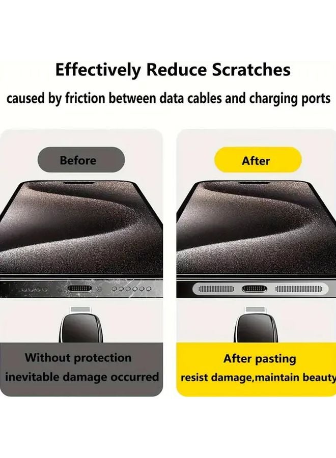 5 قطع شبكة واقية من الغبار للسماعات المعدنية الفضية لسلسلة iPhone 16 15 14 13 12 - Image 5