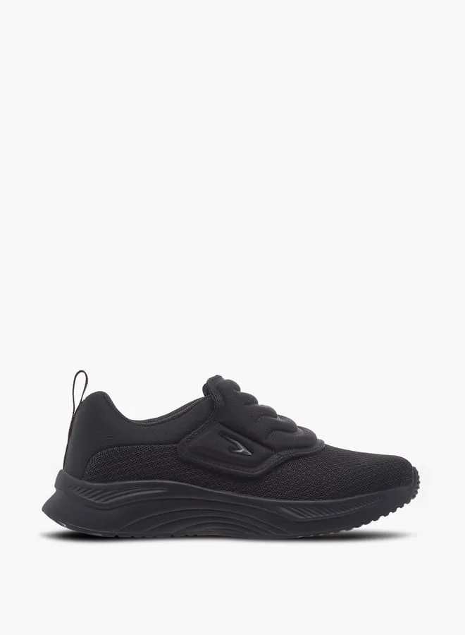 Dash Boys Textured Sneakers with Hook and Loop Closure