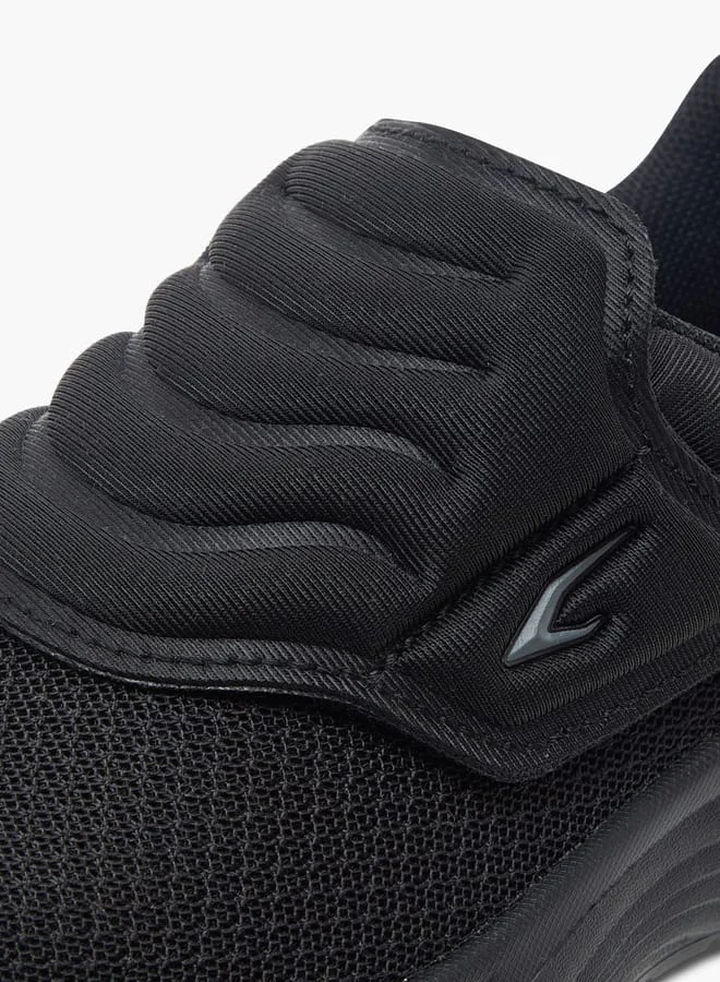 Dash Boys Textured Sneakers with Hook and Loop Closure