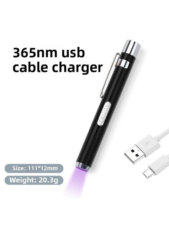 Mini Portable 365 Stainless Steel Engraved Logo Uv Fluorescent Agent Tester Pen Ultraviolet Light Face Mask Daily Use Items