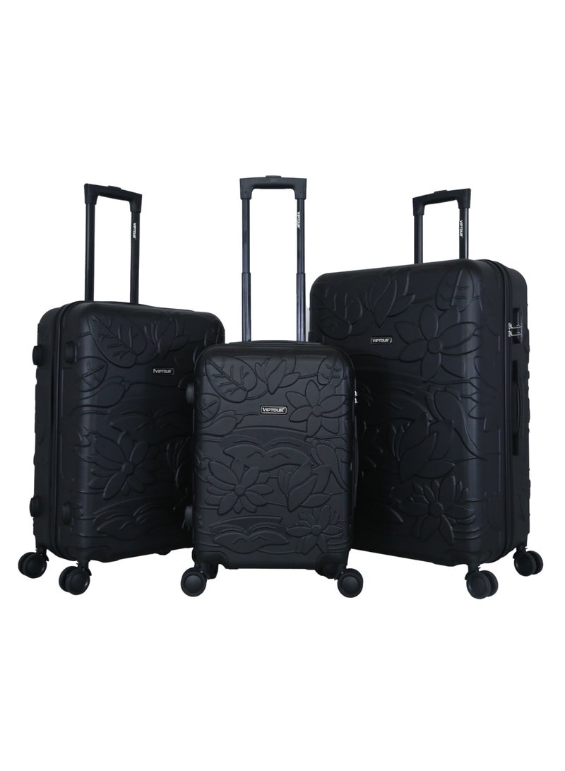 فيبتور طقم حقائب سفر 3 قطع ABS بعجلات مع نظام رقم قابل للقفل - Image 1