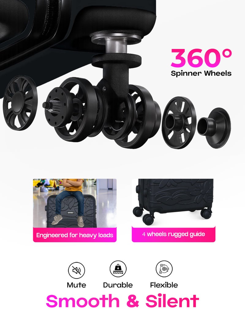 فيبتور طقم حقائب سفر 3 قطع ABS بعجلات مع نظام رقم قابل للقفل - Image 2