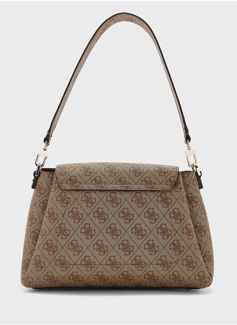 GUESS Logo Detail Sora Flap Over Satchels  - Image 2