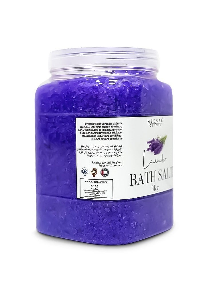 MEDSPACLINIC Lavender Bath Salt for 3Kg for Body and Foot Spa, Calming, Relaxing, Aromatherapy, Pure and Natural, Sea Salt,  - Image 3