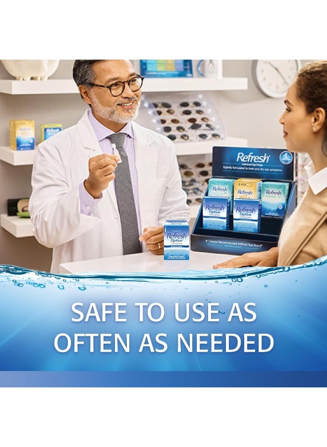 REFRESH قطرات العين المرطبة ريفريش أوبتيف، خالية من المواد الحافظة، 0.01 أونصة سائلة حاويات للاستخدام الفردي، 30 عدد - Image 5