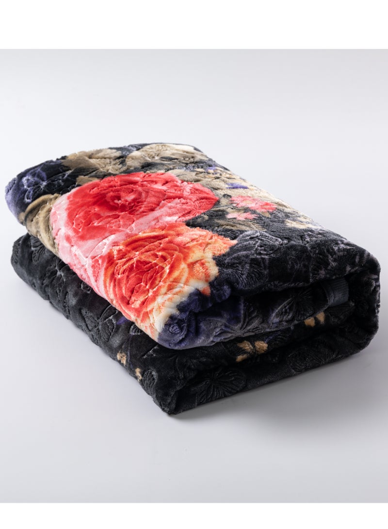 ستارجولد بطانية غائمة فاخرة بطبقة واحدة مصنوعة من خيوط البوليستر المغزول بنسبة 100%، تم الحصول عليها من البوليستر البكر وهو مناسب للشتاء وموسم الأمطار 155 × 210 سم 5 رطل - Image 2