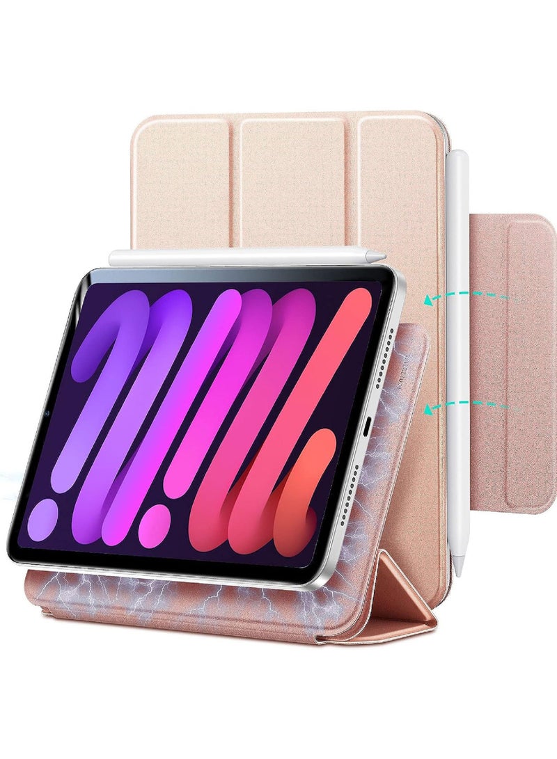 روك بو مناسبة لأنّ لباد الجيل العاشر حالة مريحة المغناطيسي التبعي التلقائي النوم / الاستيقاظ رقيقة حامل غطاء متوافق مع باد 10 10 10.9 بوصة ترتد مرة أخرى سلسلة - Image 1