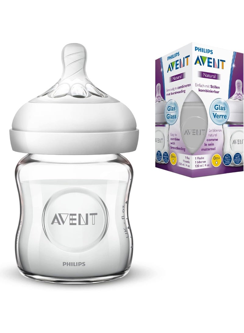 فيليبس زجاجة رضاعة فيليبس أفنت الزجاجية 120 مل - آمنة وصحية - سهلة التنظيف - طبيعية ومثالية لحديثي الولادة - Image 5