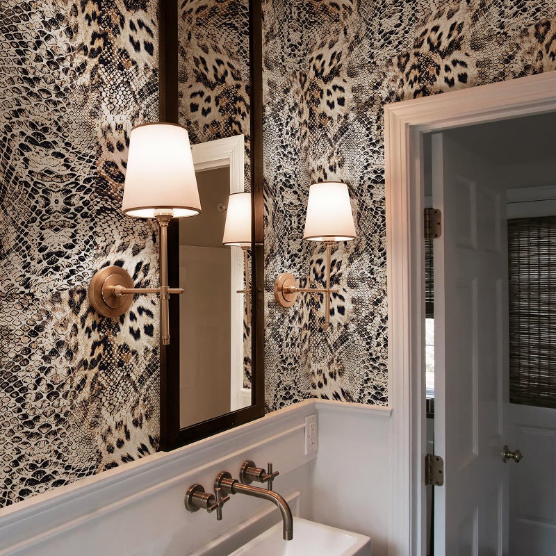 JiffDiff Textured Leopard Snake Print Peel and Stick Wallpaper, 17.3" x 120" Thick Waterproof Self-Adhesive Wall Paper, Modern Jungle Wild Animal Print Contact Paper for Table, Bedroom and Bathroom - Image 5
