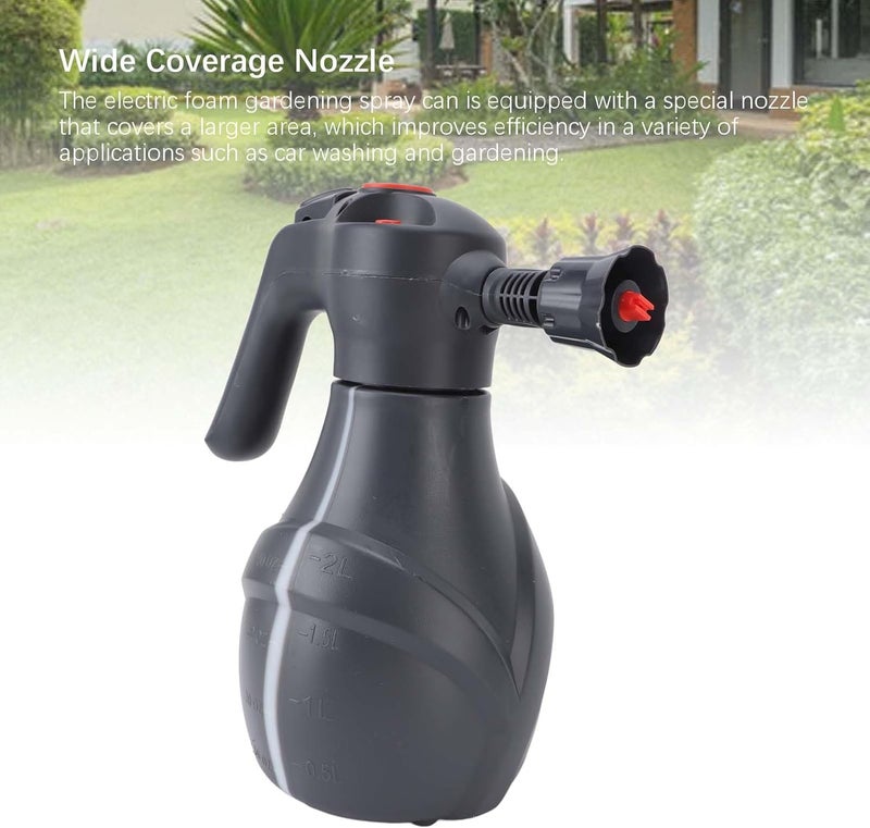 Electric Foam Sprayer with Rechargeable Battery, High Pressure Wireless Car Wash Gun with 5 Nozzles, USB Charging for Automotive Cleaning and Watering - Image 4