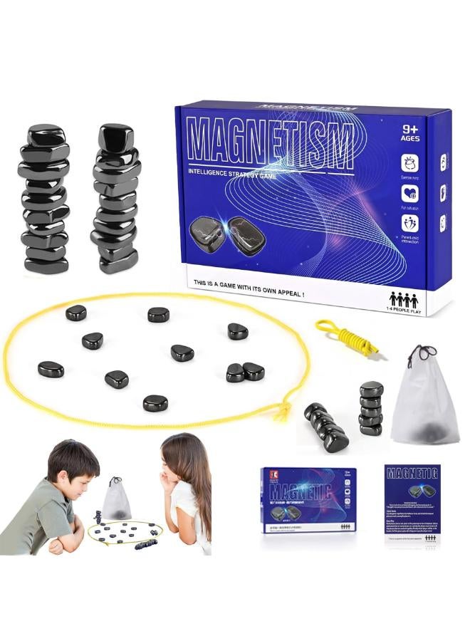 Magnetic Chess Game, Magnetic Chess Game with Stones, Magnet Board Game, Puzzle Strategy Family Game Party Game for Kids and Adults, Christmas
